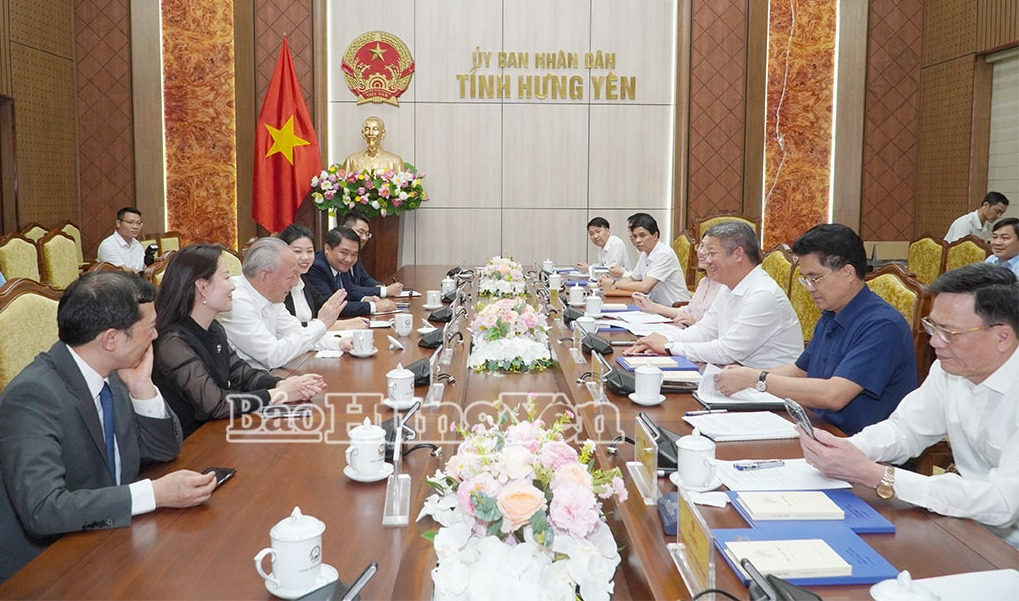 Tập đoàn xây dựng Thái Bình Dương (Trung Quốc) mong muốn hợp tác đầu tư tại tỉnh Hưng Yên