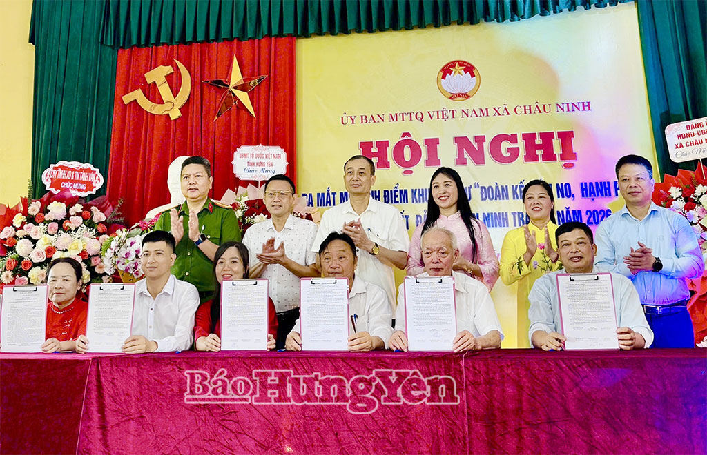 Xã Châu Ninh: Ra mắt mô hình khu dân cư “Đoàn kết, ấm no, hạnh phúc”