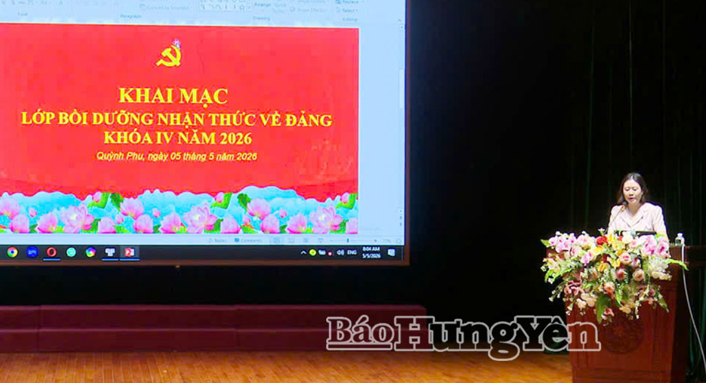 Trung tâm Chính trị xã Quỳnh Phụ: Bồi dưỡng nhận thức về Đảng cho gần 200 học viên