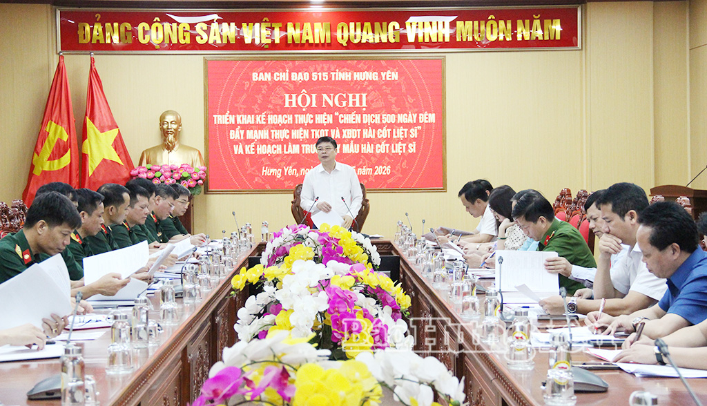 Tổ chức làm trước lấy mẫu hài cốt liệt sĩ chưa xác định được thông tin tại Nghĩa trang liệt sĩ Hưng Nhân, xã Long Hưng