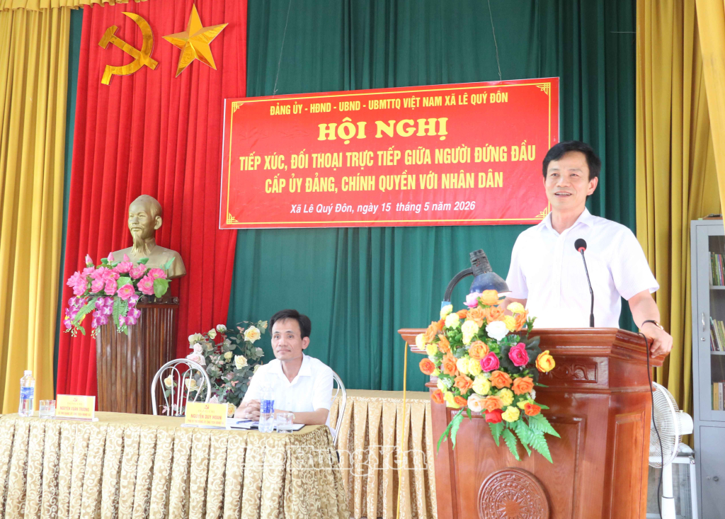 Lãnh đạo xã Lê Quý Đôn tiếp xúc, đối thoại với Nhân dân