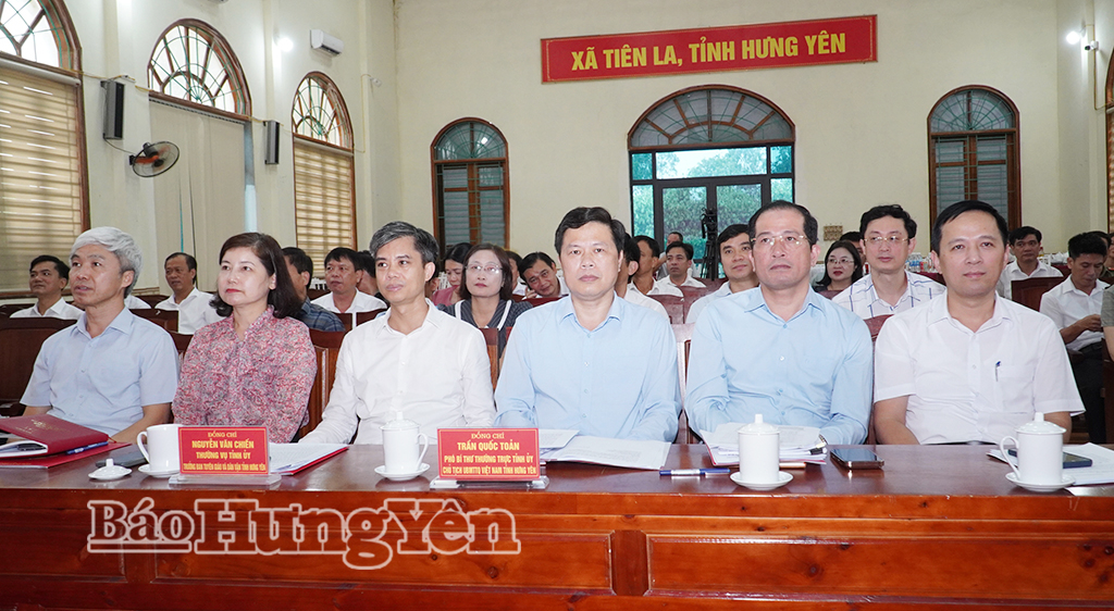 Giao ban cụm các xã: Tiên La, Tiên Tiến, Tống Trân, Hưng Hà, Diên Hà, Thần Khê