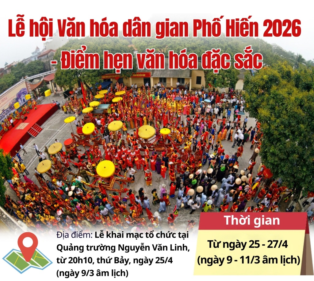 Lễ hội Văn hóa dân gian Phố Hiến năm 2026 - Điểm hẹn văn hóa đặc sắc