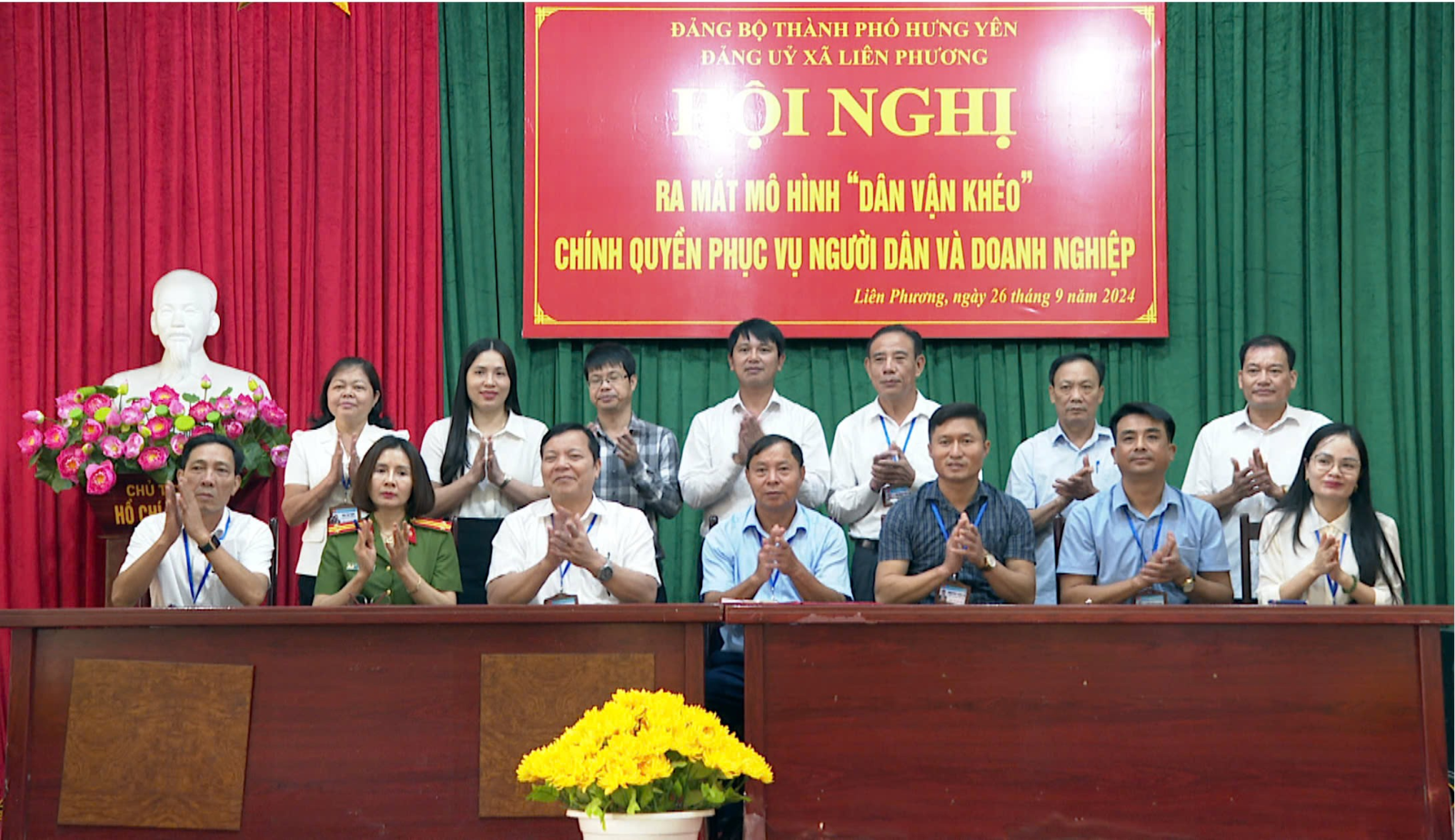 Xã Liên Phương (TPHY) ra mắt mô hình Dân vận khéo  “Chính quyền phục vụ người dân và doanh nghiệp”