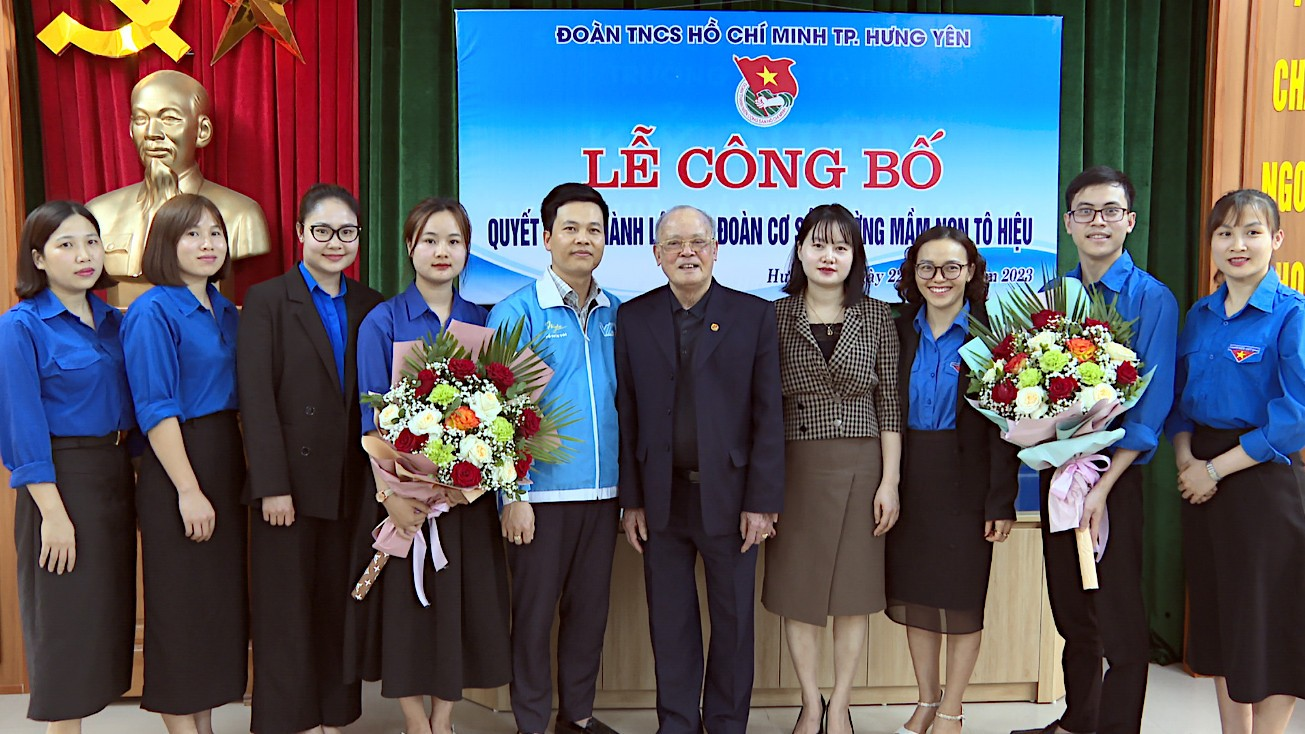 Lễ công bố quyết định thành lập Chi đoàn Trường Mầm non Tô Hiệu  trực thuộc Thành đoàn Hưng Yên