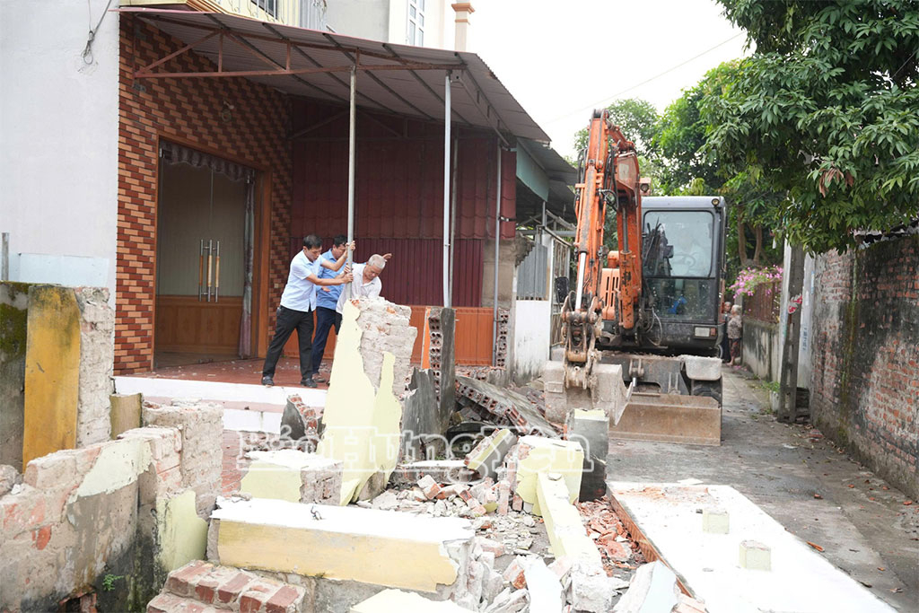 Xã Phạm Ngũ Lão giải phóng mặt bằng thực hiện dự án giao thông