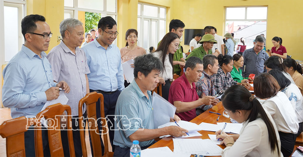 Xã Xuân Trúc: Chi trả tiền bồi thường, hỗ trợ giải phóng mặt bằng Dự án Khu công nghiệp Thổ Hoàng