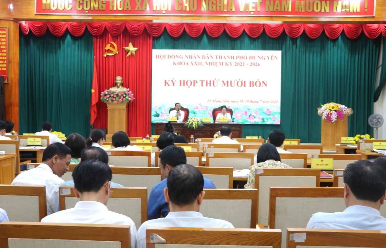 KỲ HỌP THỨ 14, HĐND THÀNH PHỐ HƯNG YÊN KHÓA XXII, NHIỆM KỲ 2021 - 2026