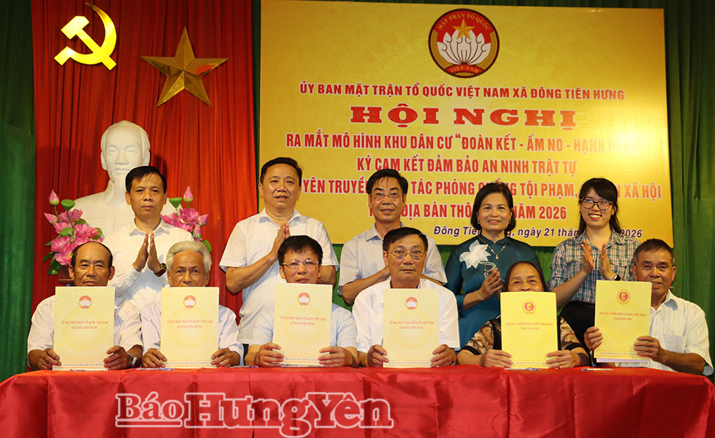 Xã Đông Tiên Hưng: Ra mắt mô hình khu dân cư “Đoàn kết, ấm no, hạnh phúc”