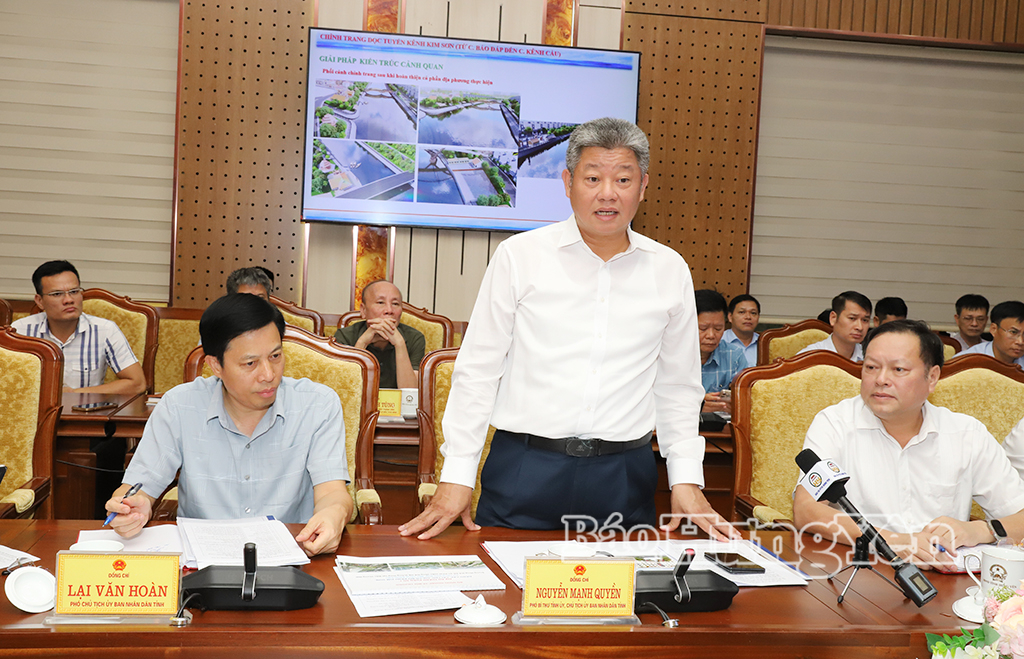 UBND tỉnh làm việc với Bộ Nông nghiệp và Môi trường về Đề án Phát triển tổng thể hệ thống thủy lợi Bắc Hưng Hải