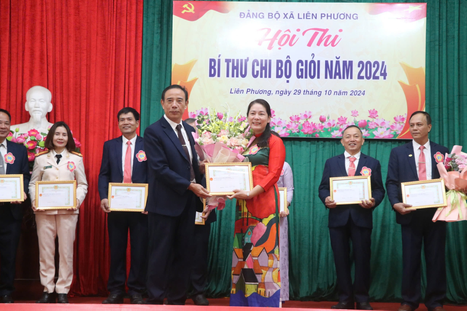 Xã Liên Phương tổ chức Hội thi “Bí thư Chi bộ giỏi năm 2024”