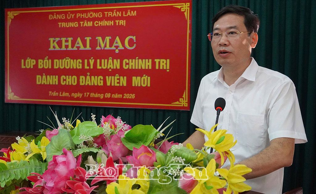 Trung tâm Chính trị phường Trần Lãm: Bồi dưỡng lý luận chính trị cho 78 đảng viên mới