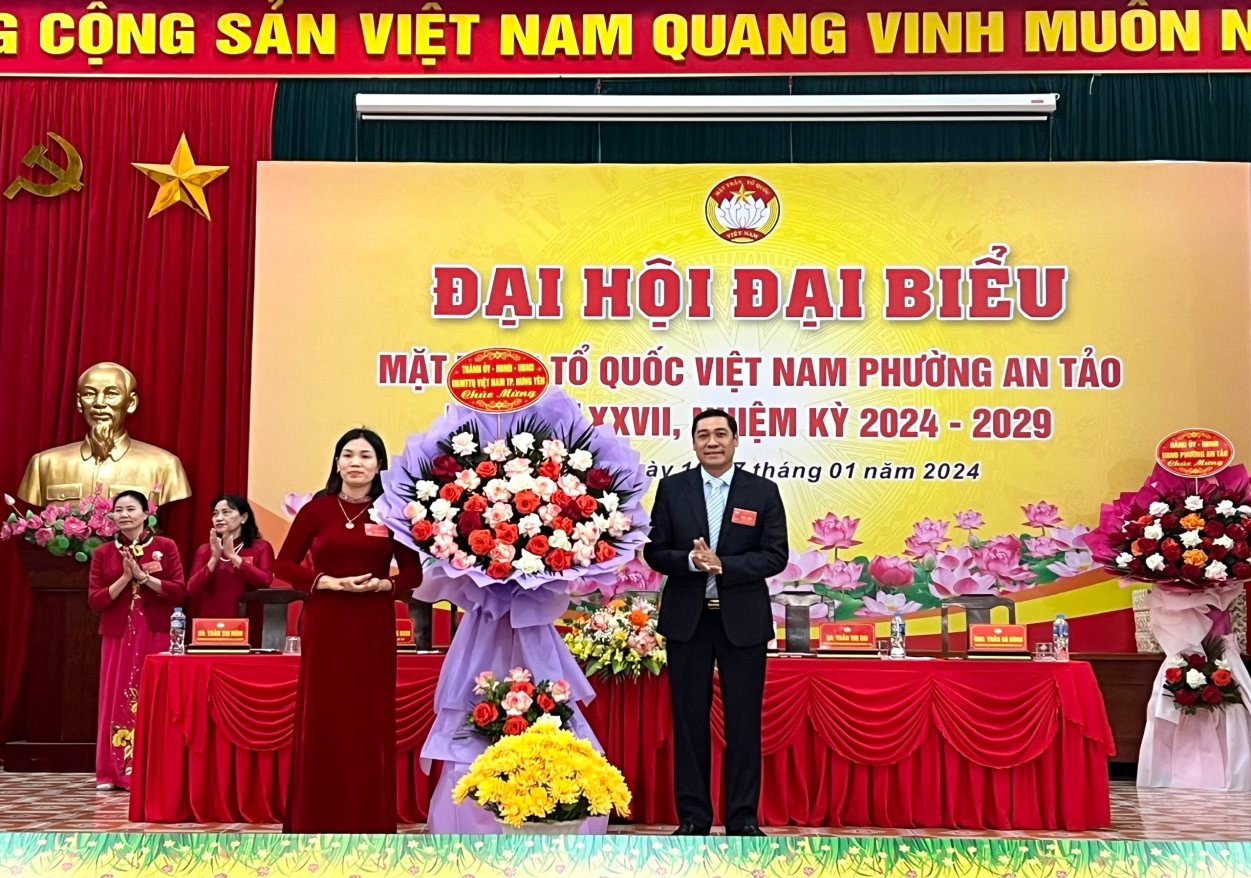 Đại hội đại biểu Mặt trận Tổ quốc phường An Tảo (TPHY) lần thứ XXVII, nhiệm kỳ 2024 – 2029