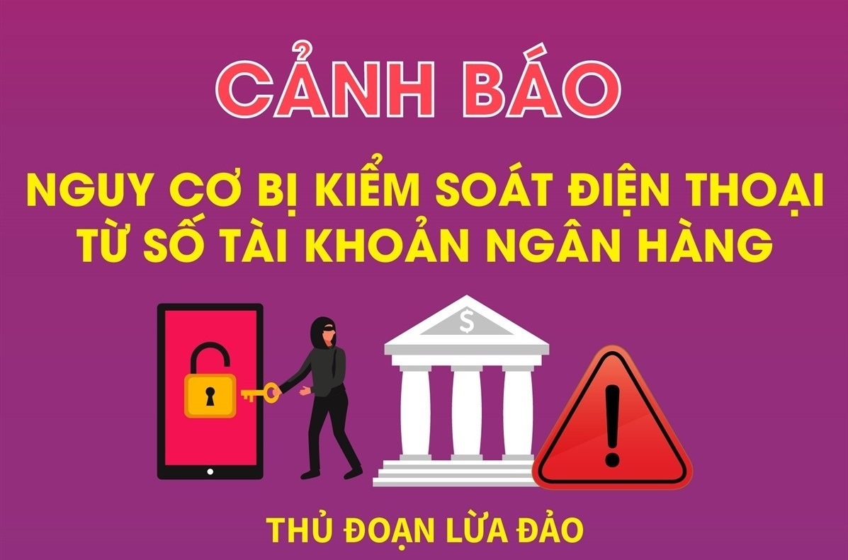 Cảnh báo nguy cơ bị kiểm soát điện thoại từ số tài khoản ngân hàng